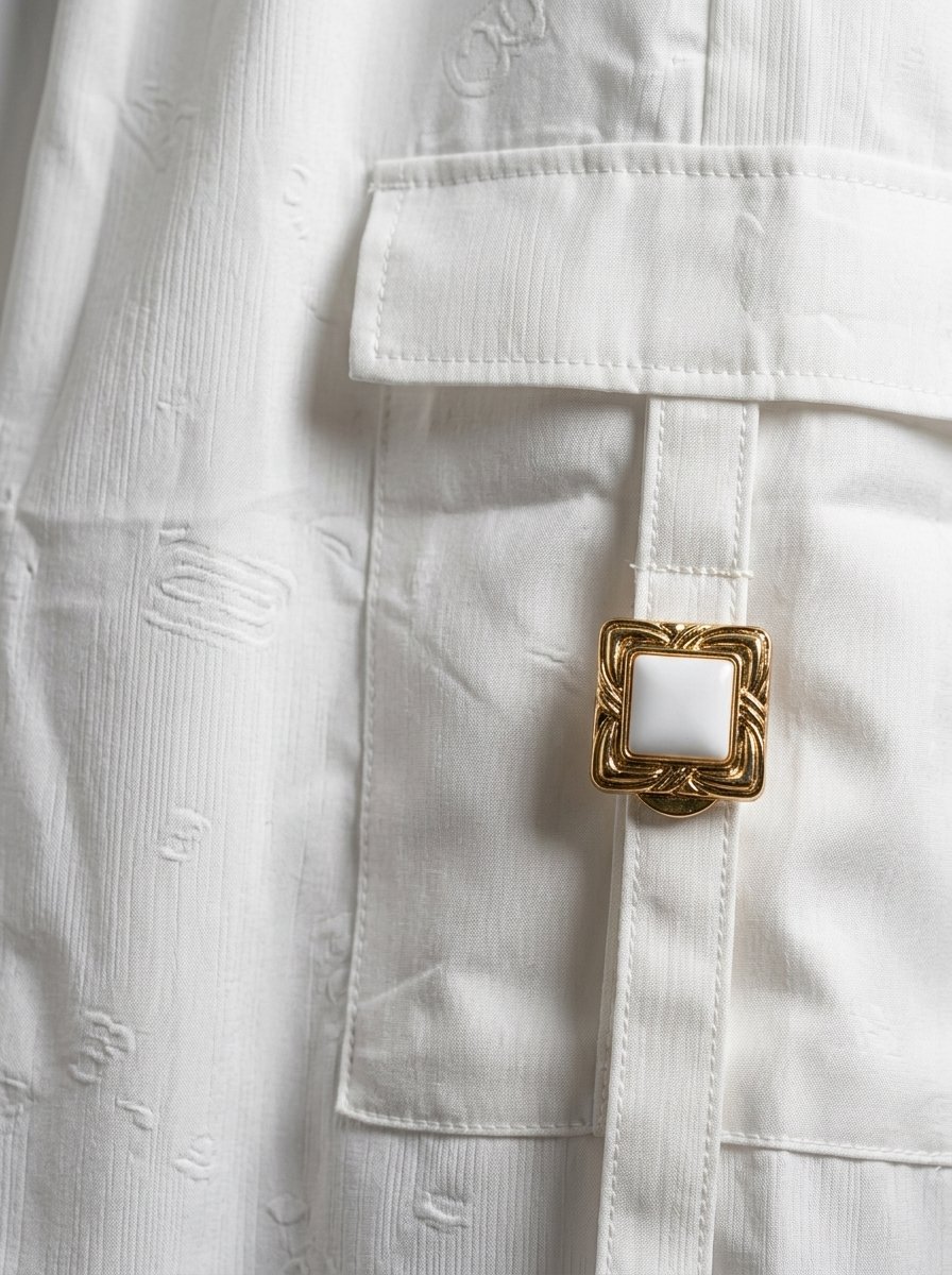 Crisp Pure White Structured Utility Twill Tunic & Wide Cargo Trouser 2-Piece Set – Canada - Image 18