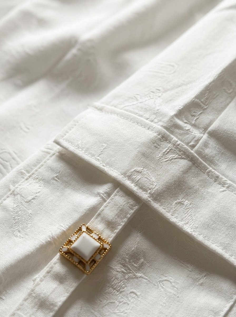 Crisp Pure White Structured Utility Twill Tunic & Wide Cargo Trouser 2-Piece Set – Canada - Image 16