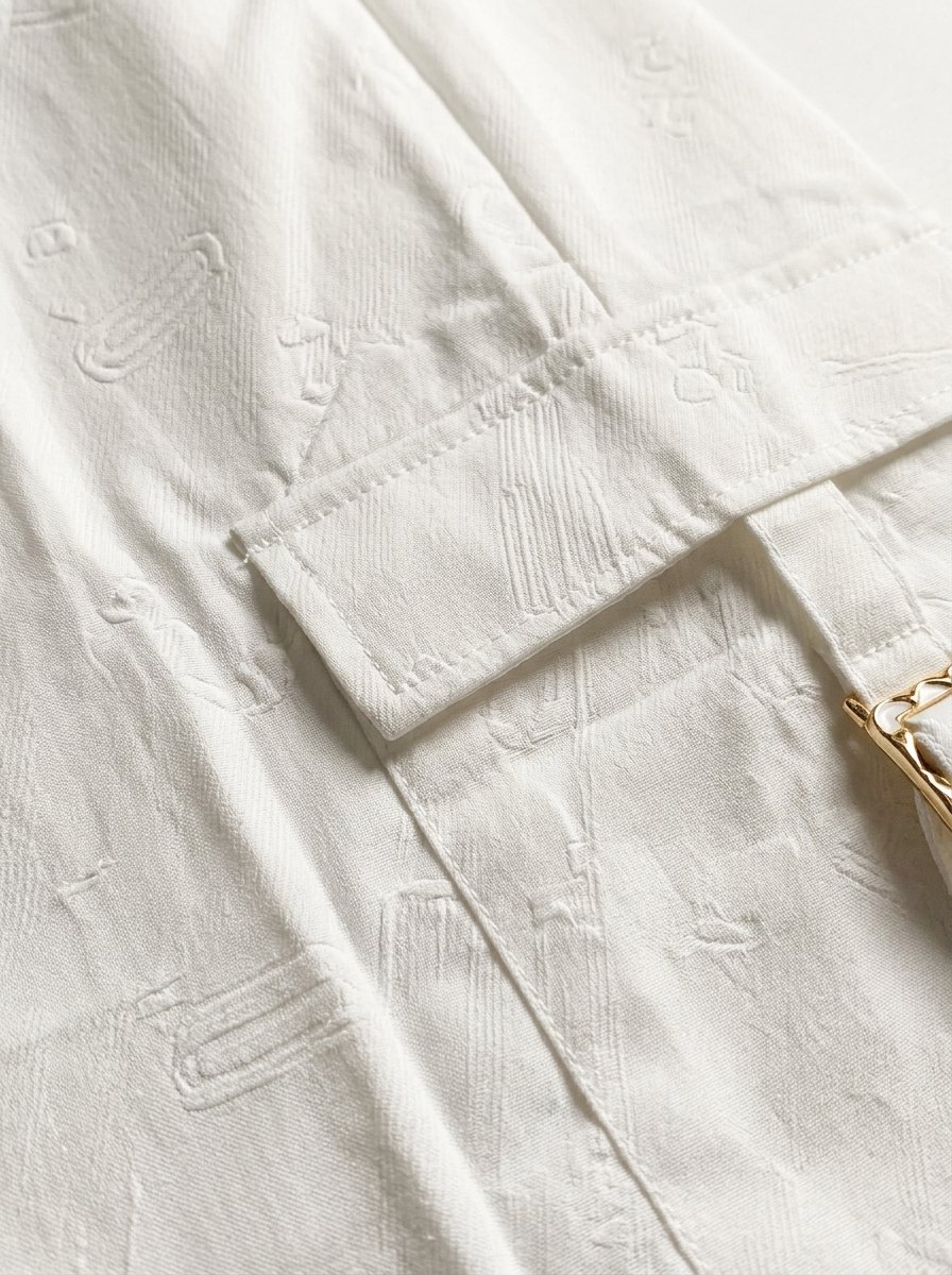 Crisp Pure White Structured Utility Twill Tunic & Wide Cargo Trouser 2-Piece Set – Canada - Image 17